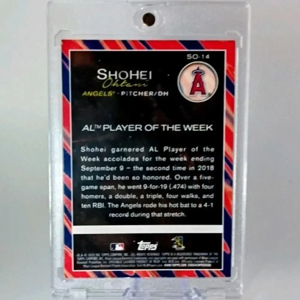 SHOHEI OHTANI 2019 Topps Update Highlights AL Player Of The Week #SO-14 angels